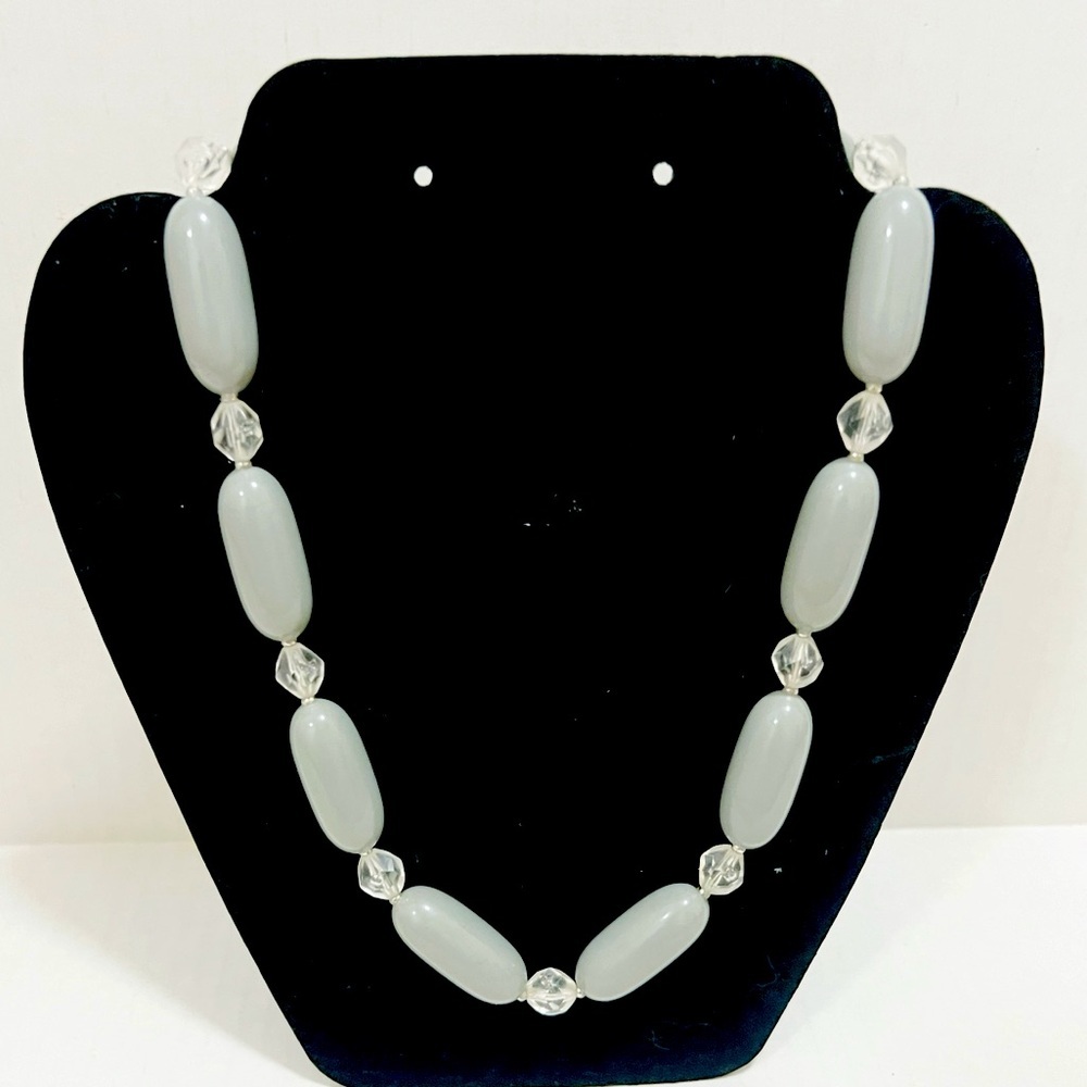 Vintage Gray Beaded Necklace